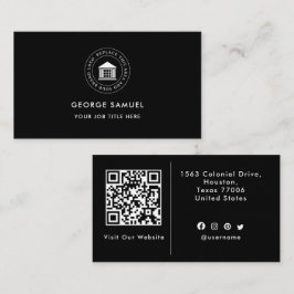 Tarjeta De Visita Elegante logotipo Personalizado moderno Minimalist