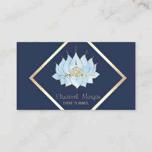 Tarjeta De Visita Elegante Loto Geométrico Profesional Sofisticado
