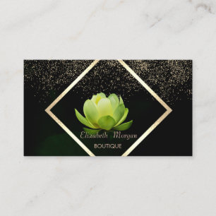 Tarjeta De Visita Elegante Loto Verde