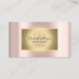 Tarjeta De Visita Elegante Lotus Professional,Marco dorado,Oro Rosa