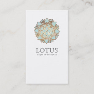 Tarjeta De Visita Elegante Lotus Women's Fashion Boutique White