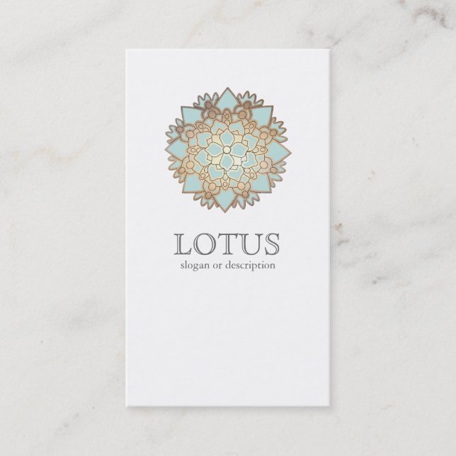 Tarjeta De Visita Elegante Lotus Women's Fashion Boutique White (Anverso)