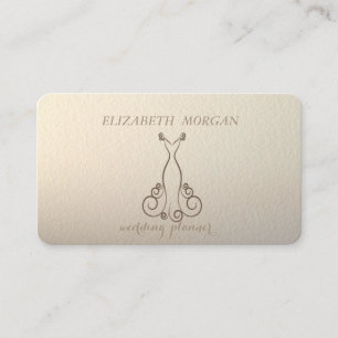 Tarjeta De Visita Elegante Lujo Chic, Vestido