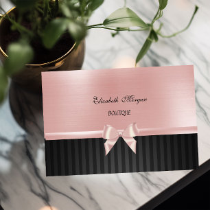 Tarjeta De Visita Elegante Lujo Elegante, Banda De Cinta Rosa