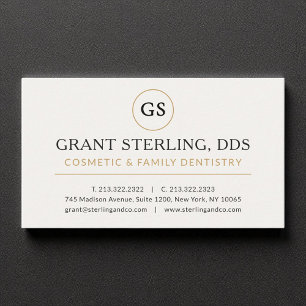 Tarjeta De Visita Elegante lujo elegante de oro blanco dominante est