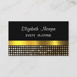 Tarjeta De Visita Elegante Lujo Elegante, Faux Gold,Purpurinoso