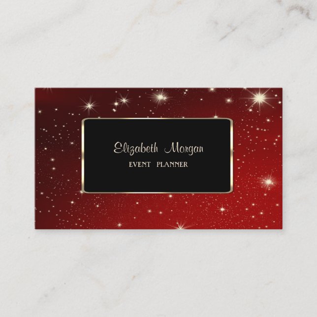 Tarjeta De Visita Elegante Lujo Elegante, Moderno, Marco Negro (Anverso)