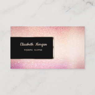 Tarjeta De Visita Elegante Lujo Glitter Elegante,Marco