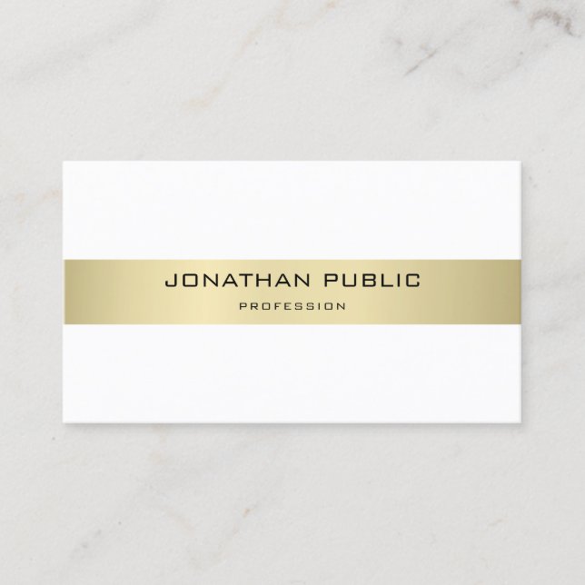 Tarjeta De Visita Elegante Lujo Moderno Diseño Elegante Llanura (Anverso)