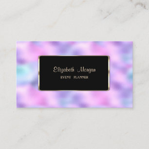 Tarjeta De Visita Elegante Lujo Moderno Holográfico Irlandés