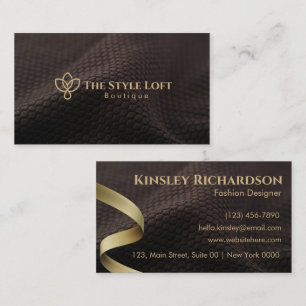 Tarjeta De Visita Elegante lujoso negro de oro Textura estilista mod