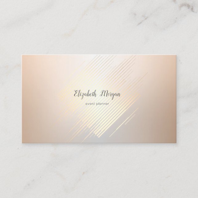 Tarjeta De Visita Elegante Luminoso Moderno ,Líneas (Anverso)