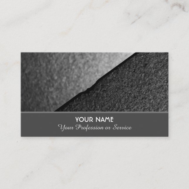 Tarjeta De Visita Elegante luz abstracta y rocas de sombra (Anverso)