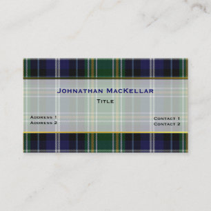 Tarjeta De Visita Elegante MacKellar Clan Plaid Personalizado tarjet