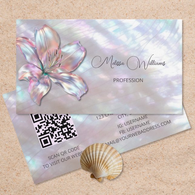 Tarjeta De Visita Elegante madre de Lily de la Perla (Subido por el creador)