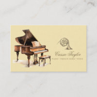 Elegante maestro de música del cuerno francés de p