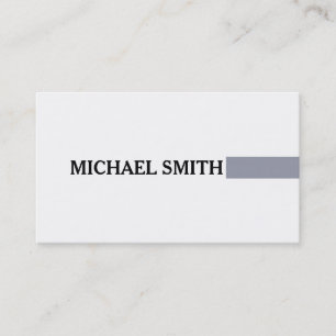 Tarjeta De Visita Elegante Manatee moderno blanco