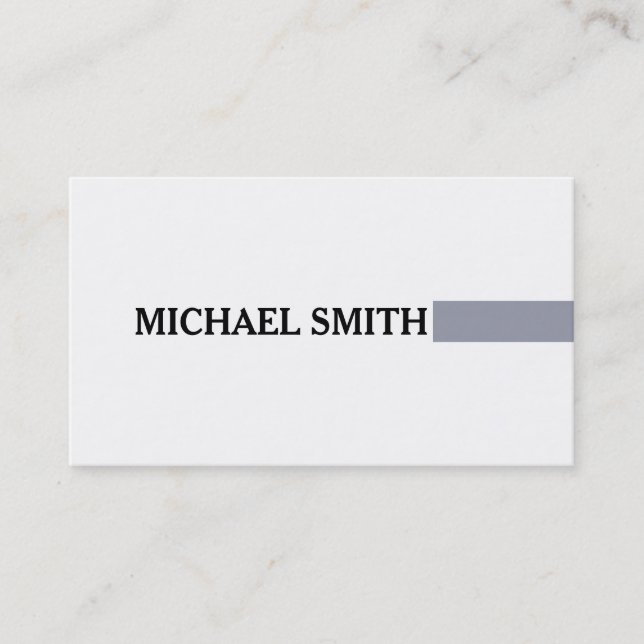 Tarjeta De Visita Elegante Manatee moderno blanco (Anverso)