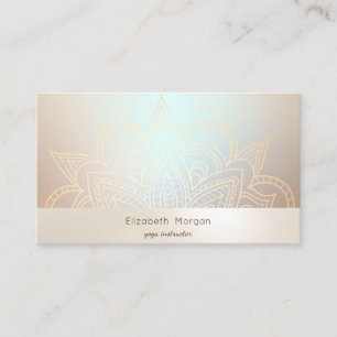Tarjeta De Visita Elegante Mandala Profesional Moderno Luminoso