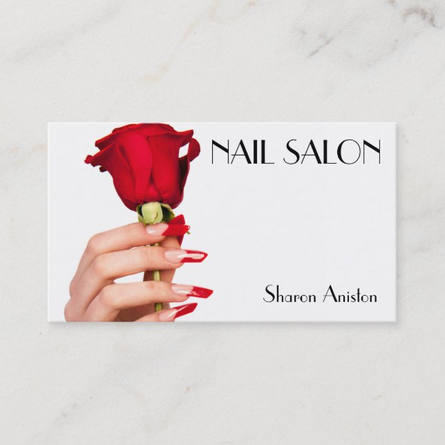 Tarjeta De Visita  Elegante Maniküre nagel Nagelsalon Visitenkarte (Anverso)