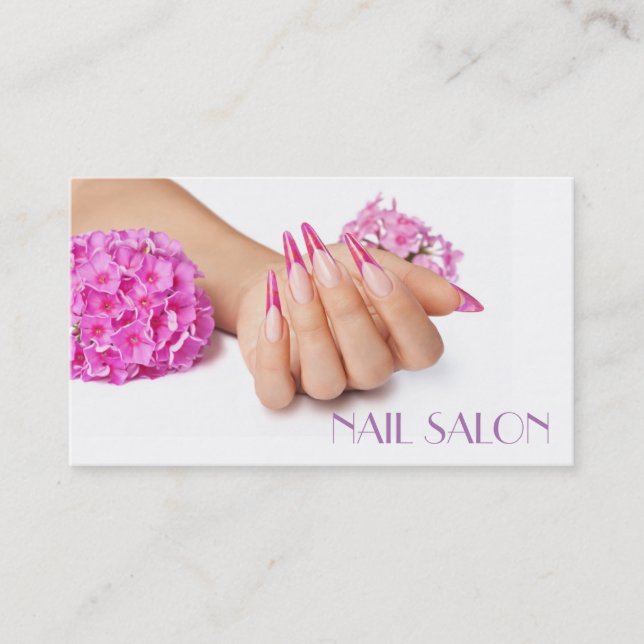 Tarjeta De Visita  Elegante Maniküre nagel Nagelsalon Visitenkarte (Anverso)