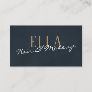 Tarjeta De Visita Elegante maquillaje de color azul de agua
