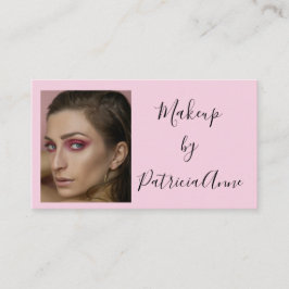 Tarjeta De Visita Elegante Maquillaje Fotográfico con Letra Script d