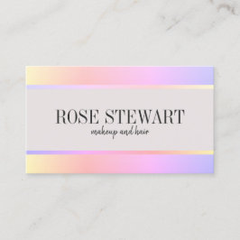 Tarjeta De Visita Elegante maquillaje holográfico y cabello