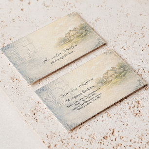 Tarjeta De Visita Elegante marca de corredor de hipotecas de hogar B