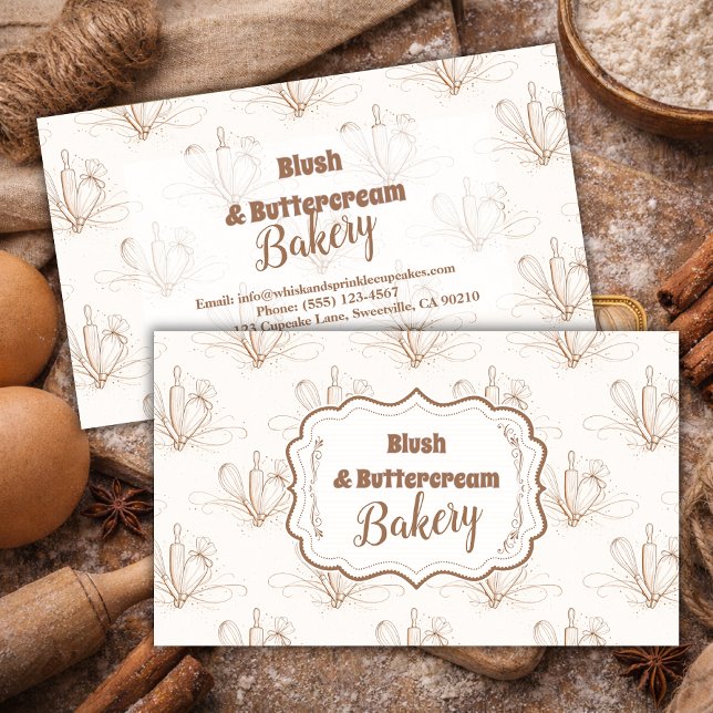 Tarjeta De Visita Elegante marca de panadería pastel (Subido por el creador)