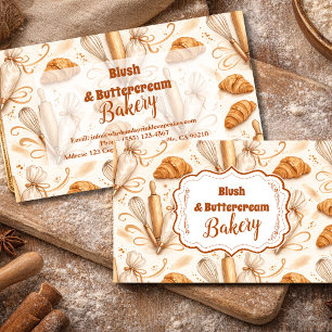 Tarjeta De Visita Elegante marca de panadería pastel