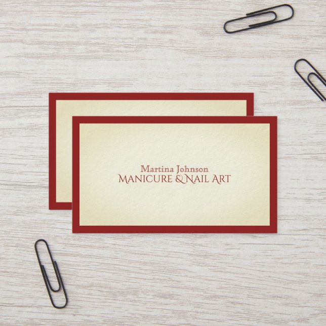 Tarjeta De Visita Elegante marco de estilo elegante (Anverso/Reverso In Situ)