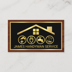 Tarjeta De Visita Elegante Marco De Herramientas De Manillar De Oro