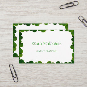 Tarjeta De Visita Elegante marco verde de enganche St.Patrick