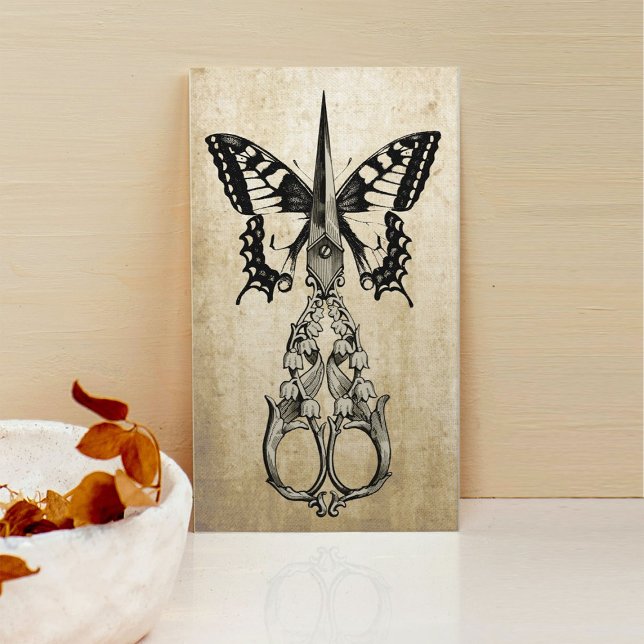 Tarjeta De Visita Elegante mariposa estilo pelo y cosecha vintage (Subido por el creador)