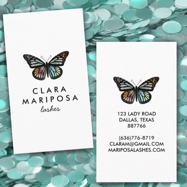 Tarjeta De Visita Elegante mariposa Monarca Belleza azotes (Subido por el creador)