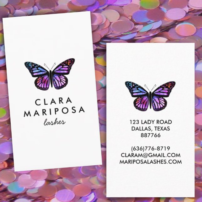 Tarjeta De Visita Elegante mariposa Monarca Belleza azotes (Subido por el creador)