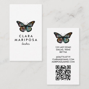 Tarjeta De Visita Elegante mariposa Monarca Belleza Lengalas Código