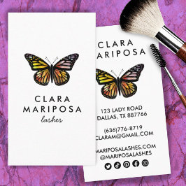 Tarjeta De Visita Elegante mariposa monarca monarca lindo Moda pesta