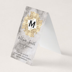 Tarjeta De Visita Elegante Mármol De La Moda