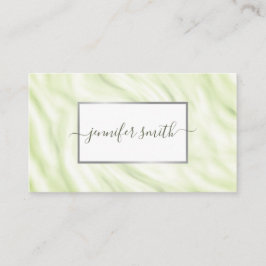 Tarjeta De Visita Elegante Mármol Verde Claro Con Bonito De Moda De 