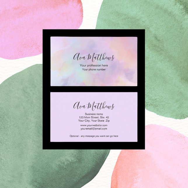 Tarjeta De Visita Elegante Masaje Spa Wellness Hair Stylist (Personalize these beautiful business cards with your own name and contact information!
)