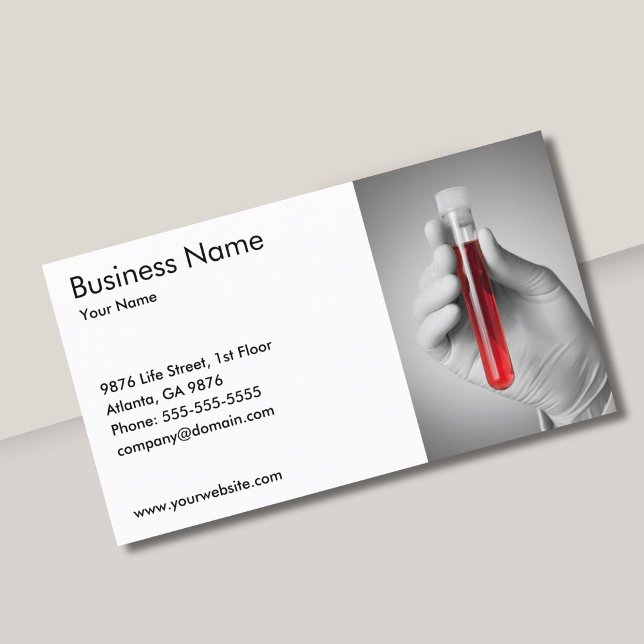 Tarjeta De Visita Elegante Médica del Servicio de Salud de Muestreo  (Subido por el creador)