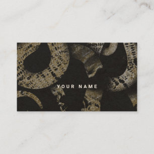 Tarjeta De Visita Elegante Medusa Snakes Luxury Art