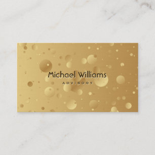 TARJETA DE VISITA ELEGANTE METAL ORO DORADO MODERNO SIMPLE