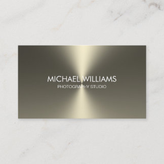 Tarjeta De Visita Elegante metal profesional blanco negro brillante