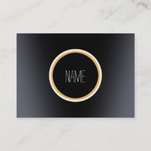 Tarjeta De Visita Elegante metalizado negro
