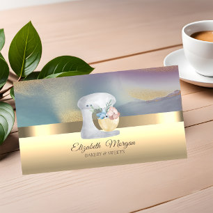 Tarjeta De Visita Elegante mezclador de acuarela profesional panader