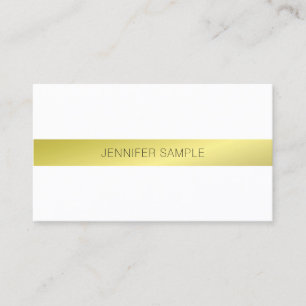 Tarjeta De Visita Elegante minimalista diseño moderno Gold Plain Lux