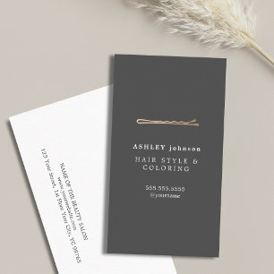 Tarjeta De Visita Elegante Minimalista Faux Gold Hairdresser